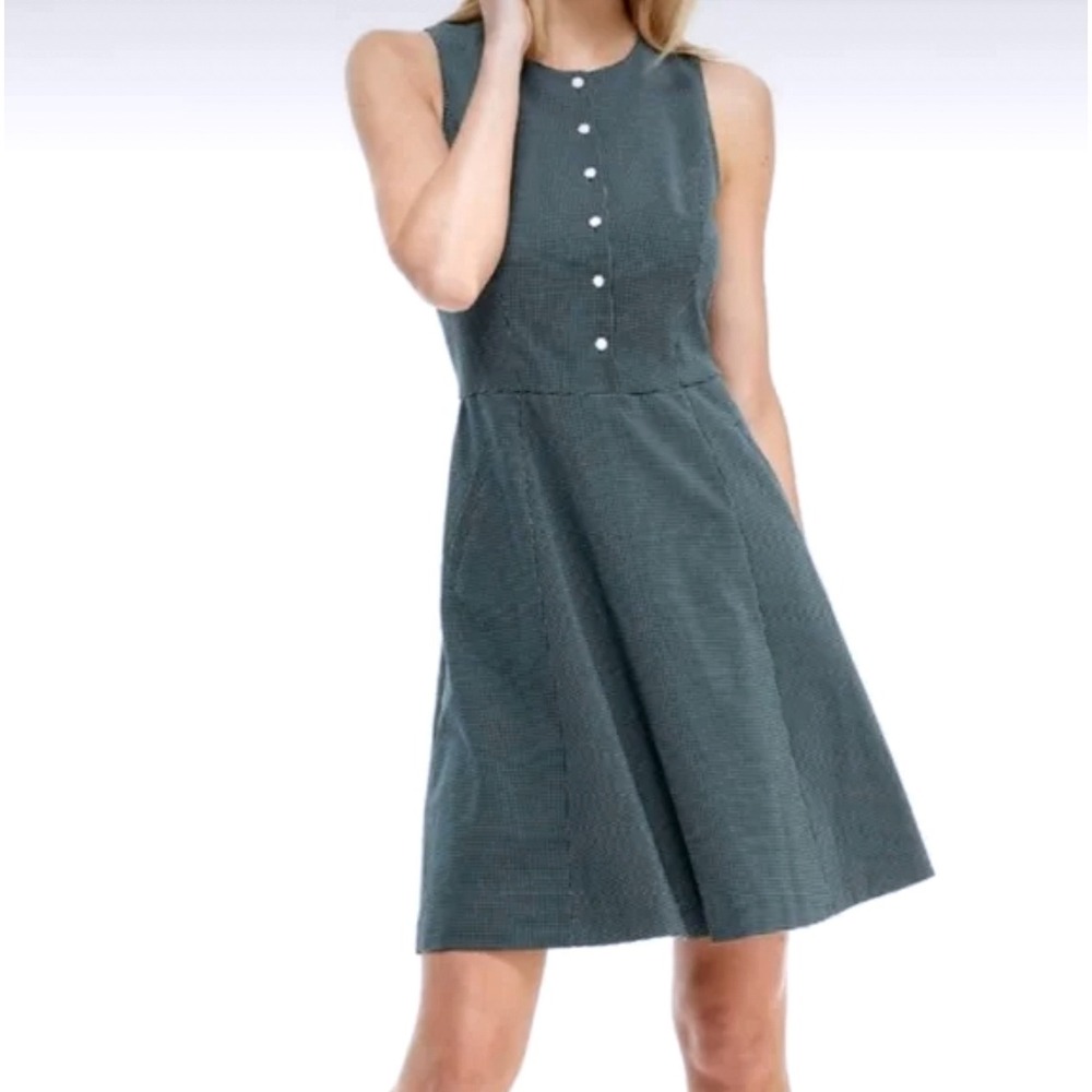 Gal Meets Glam Meg Sleeveless Polka‎ Dot Dress in Green Size 4